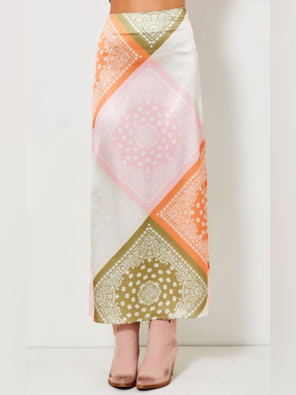 Bandana Print Skirt - Large Maxie polyester skirt
